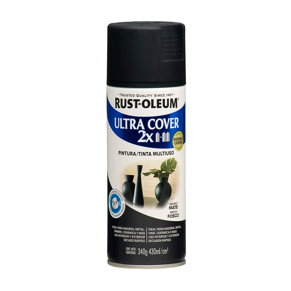 Spray Negro Mate 340g Ultra Cover