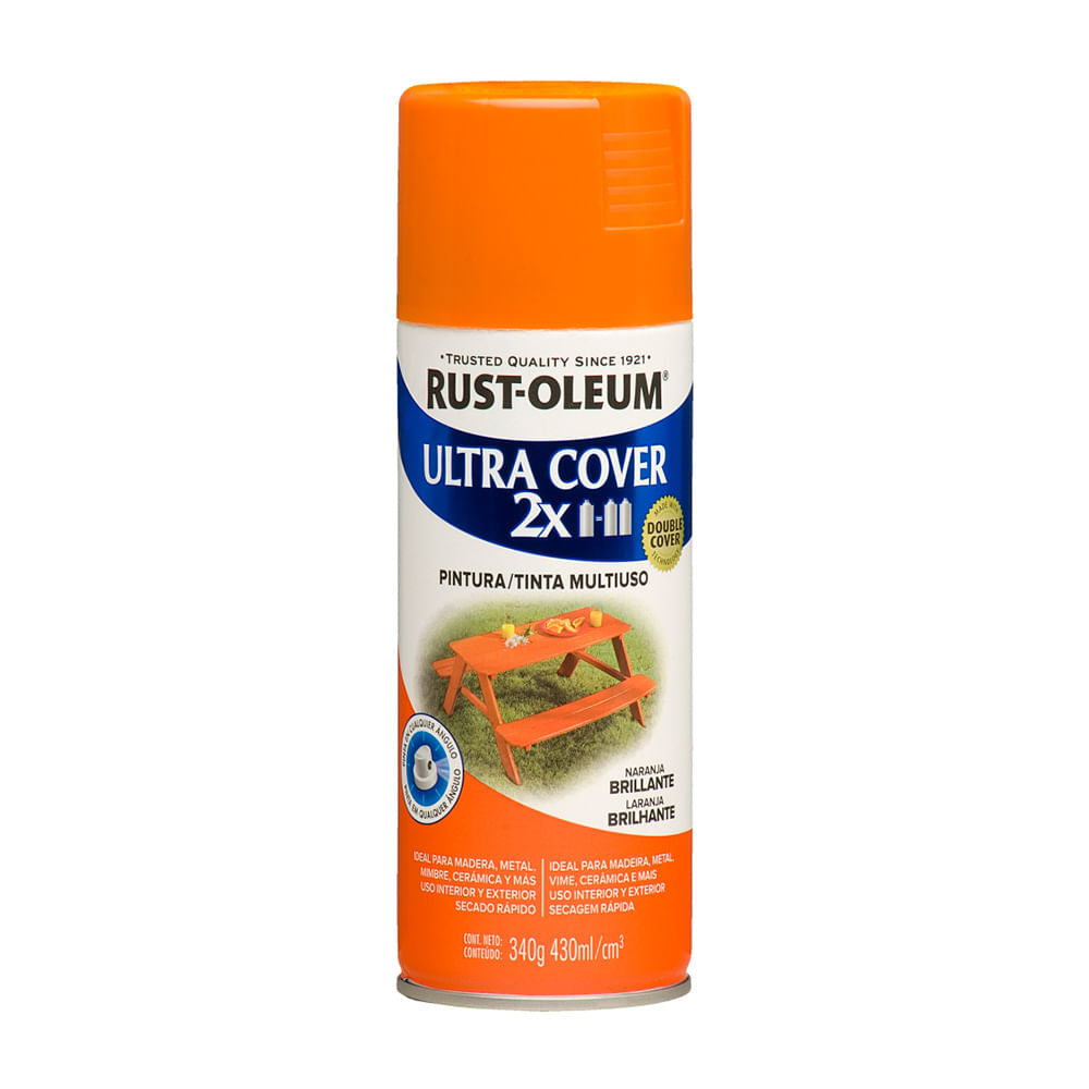 Spray Naranja Brillante 340 gramos Ultra Cover