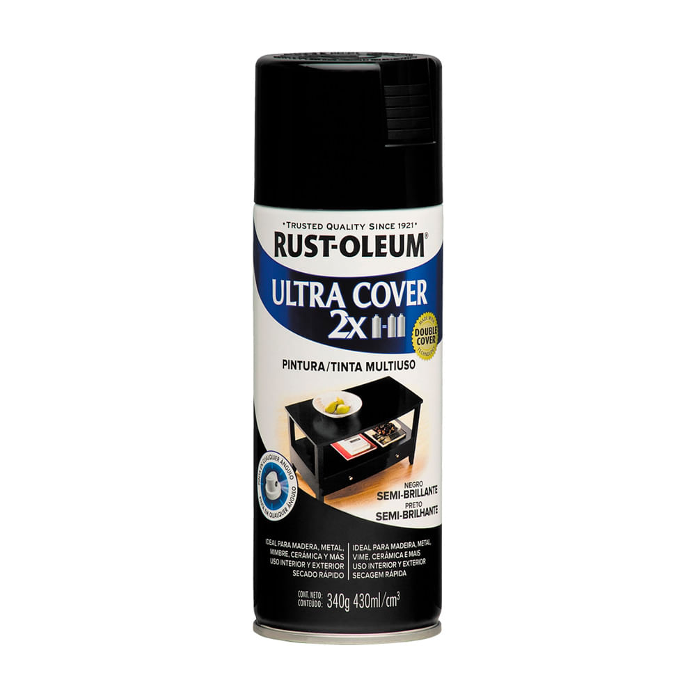 Spray Ultra Cover 2X Negro Semi Brillante 340 gramos