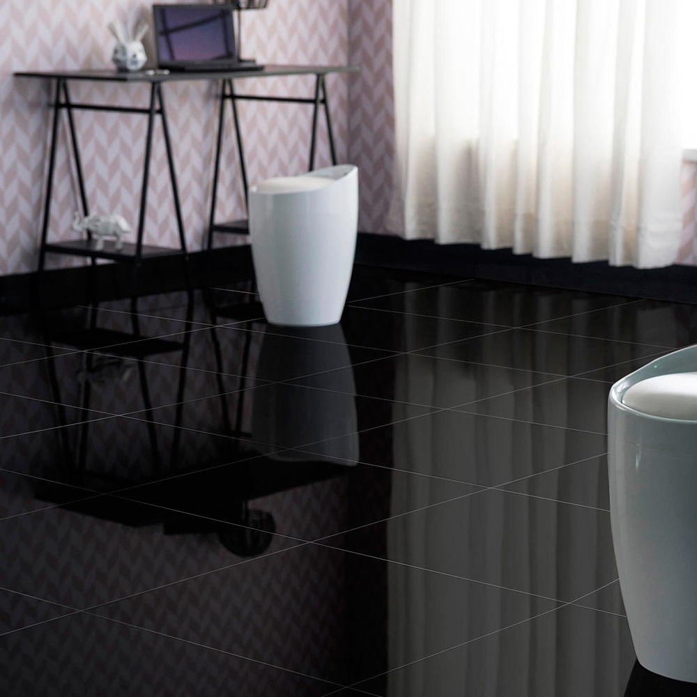 piso porcelanato liso black nano 60x60 cm caja 1 44m2