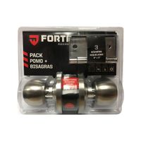 Chapa pomo Acero Inoxidable Forte Modelo AI07 para Dormitorio con Bisagras