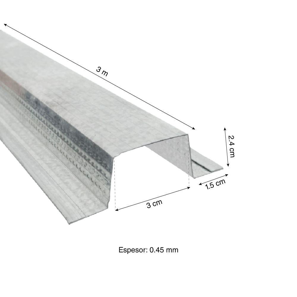 Perfil Omega 30x45cm x 3 metros Promart