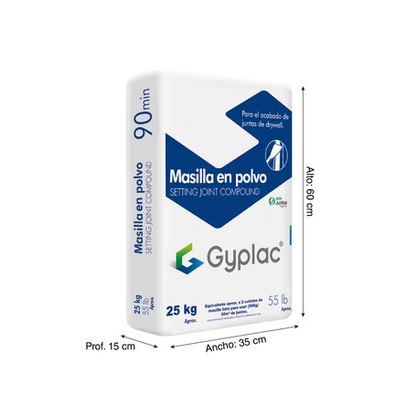 Masilla Para Drywall Gyplac En Polvo Secado 90 Min. X 25 Kg - Promart