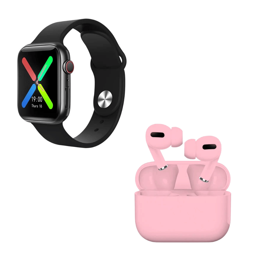 Pack Smartwatch T500 Plus Negro y Audífonos Tws I13 Pro Rosado - Promart