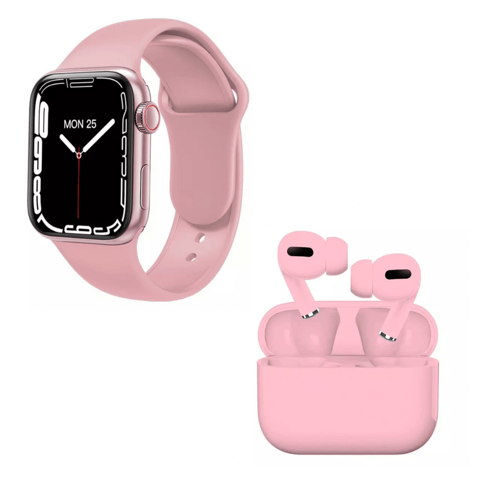 Pack Smartwatch N78 Serie 7 Rosado y Audífonos Tws I13 Pro Rosado - Promart