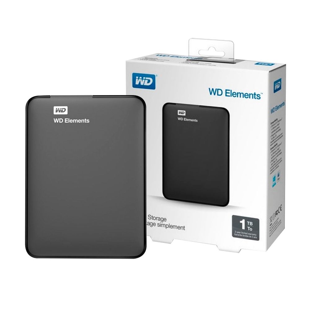 Disco Duro Externo, 1TB, Usb 3.1, Diseño Slim, Negro