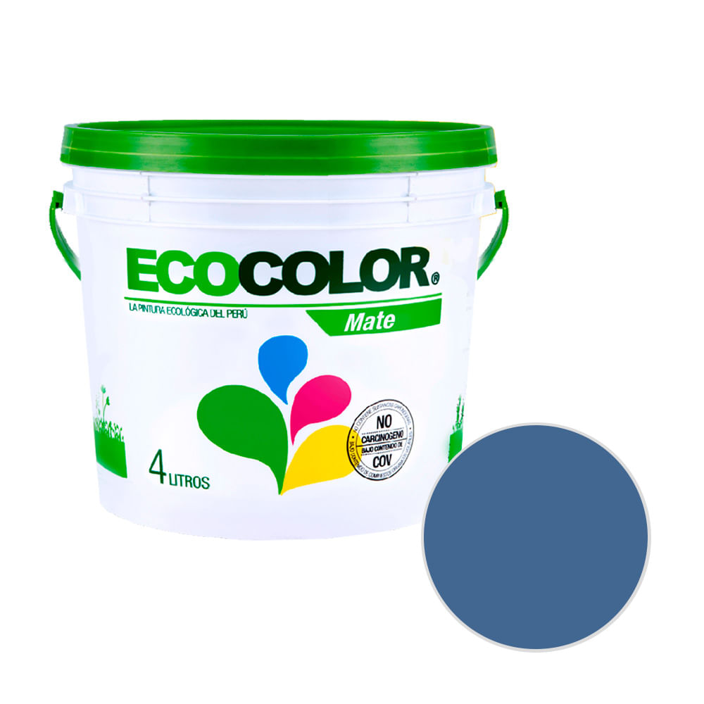 muñeca Detener Posible Pintura Ecológica Mate 4Lts Azul Acero | Promart - Promart