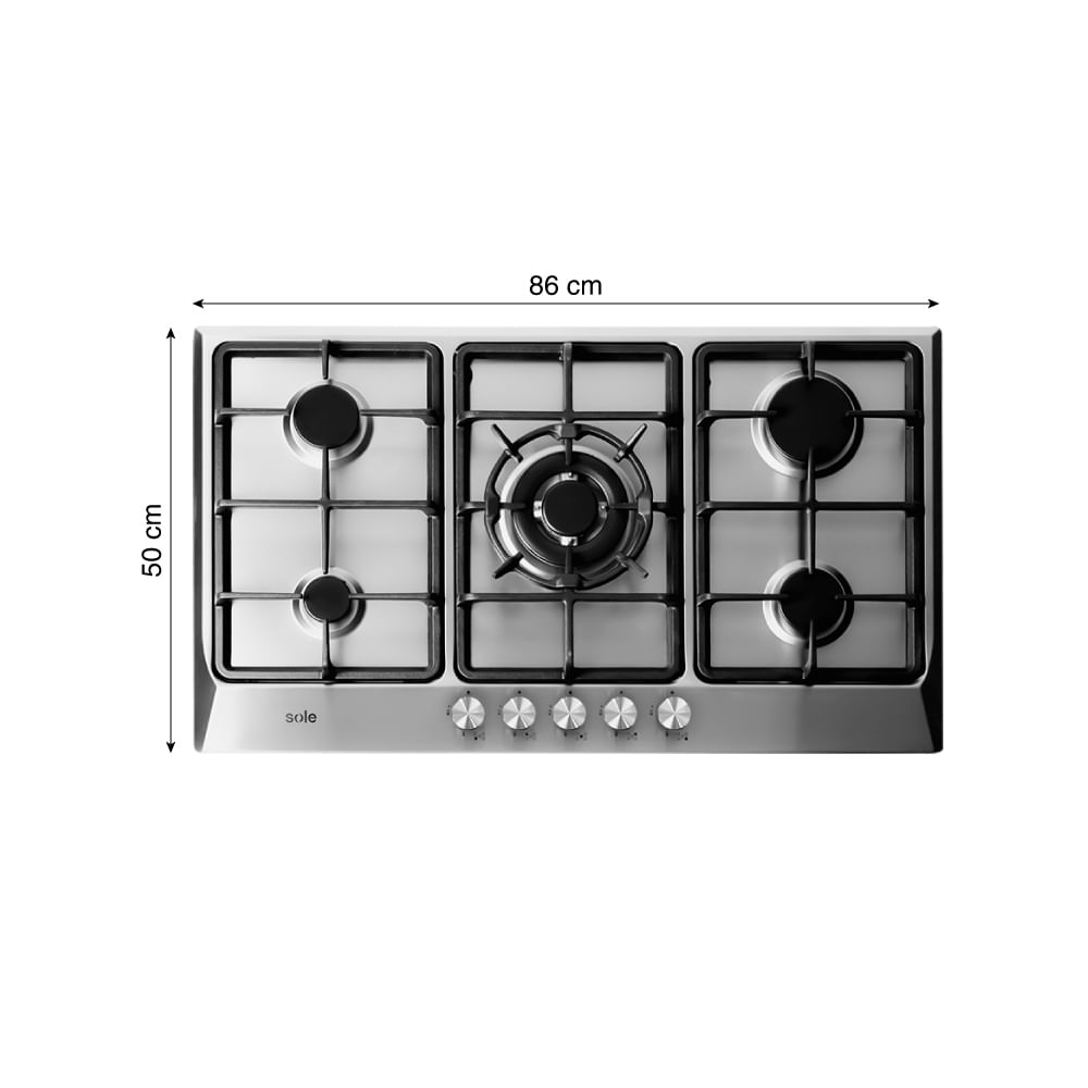 Cocina empotrable SOLCO038 5 hornillas - Promart