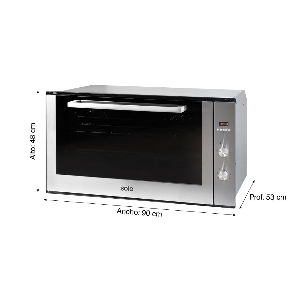 sole cocina empotrable solco034 4 quemadores + horno electrico solho006 +  campana venus pluss