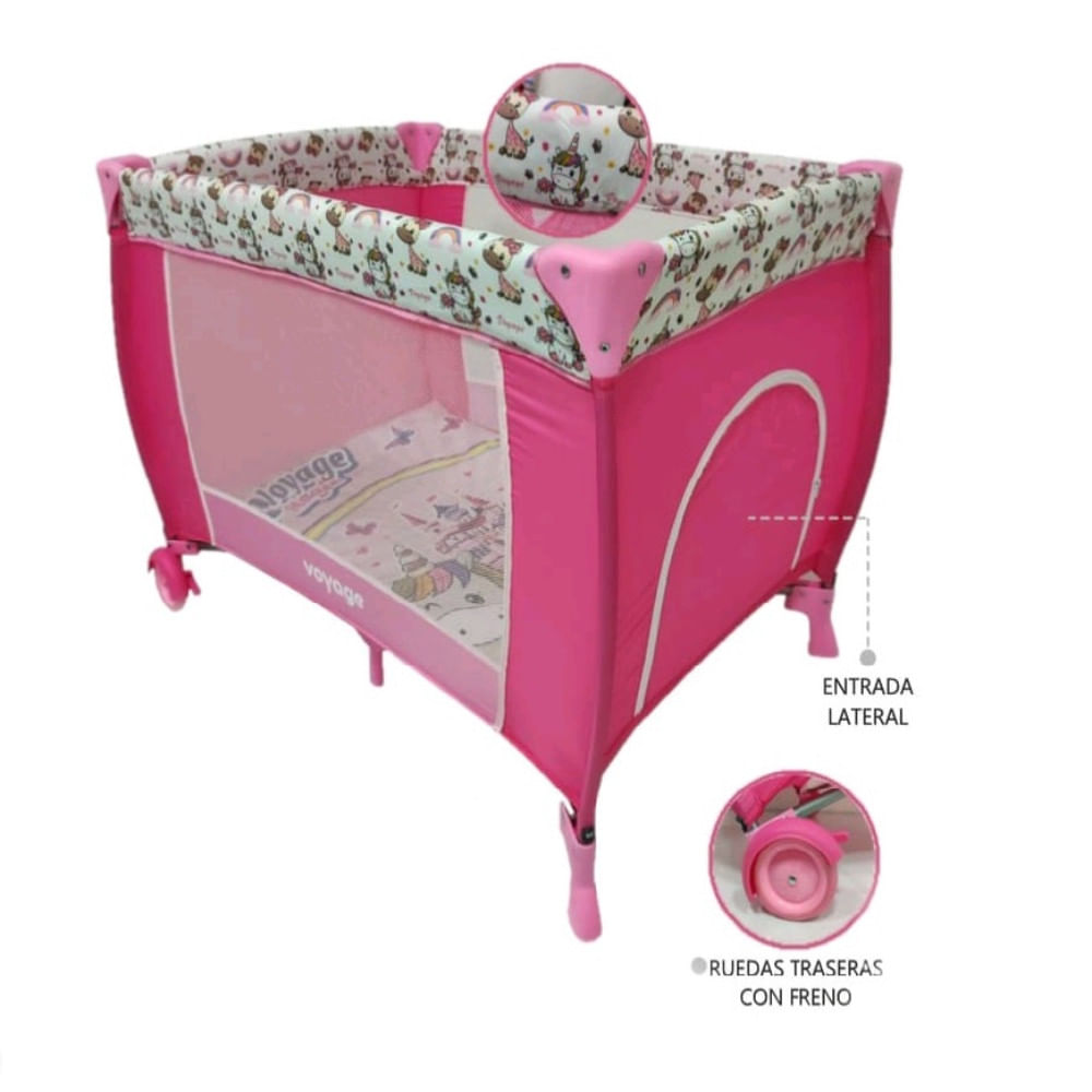 Corral para Bebe Portatil Voyage Unicornio Rosa