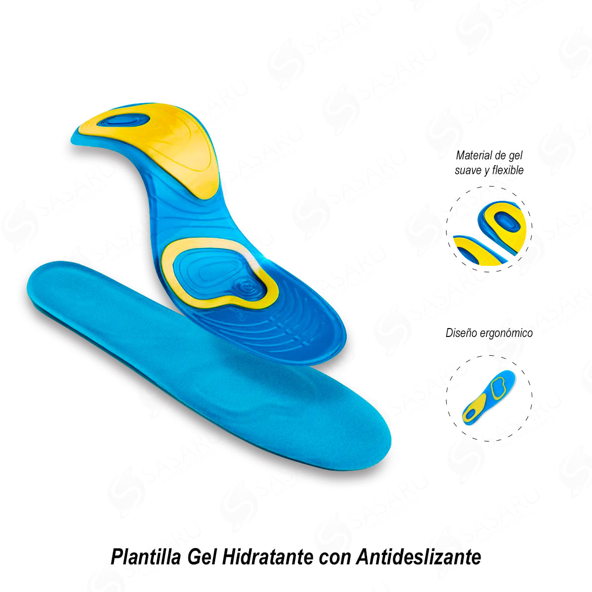 Plantilla Gel Hidratante con Antideslizante