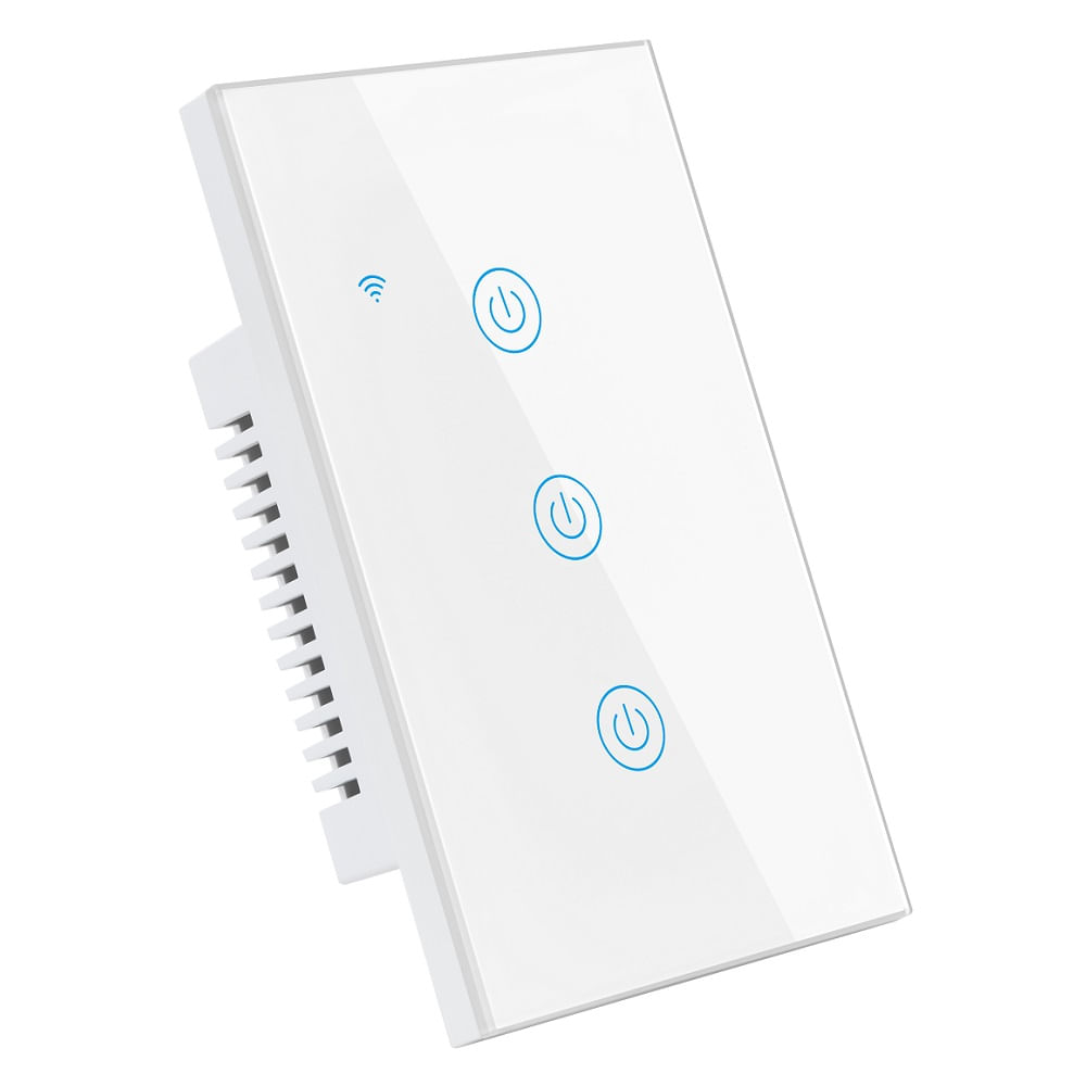 Interruptor Inteligente WiFi Triple 3 Botones Blanco - Promart