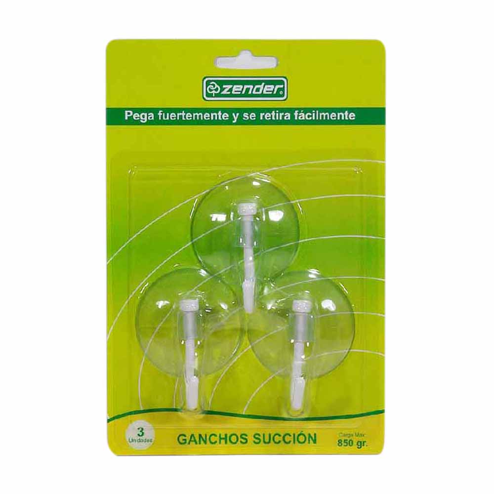 Gancho ZENDER Succión Blister 3un