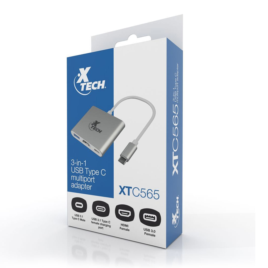 Adaptador Multipuerto Xtech XTC-565 USB Tipo C