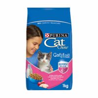 Alimento para Gato CAT CHOW Gatito Sabor Pescado, Carne y Leche Bolsa 1kg