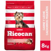 Alimento para Perro RICOCAN Cachorro Pequeños Sabor Carnes y Leche Bolsa 8Kg