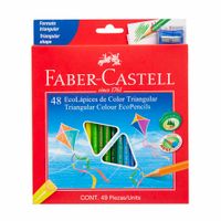 Lápices FABER CASTELL Eco-Lápices Colores Triangulares Caja 48un