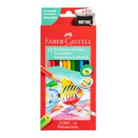Lápices FABER CASTELL Eco-Lápices Color Acuarelable Caja 12un + Pincel + Tajador