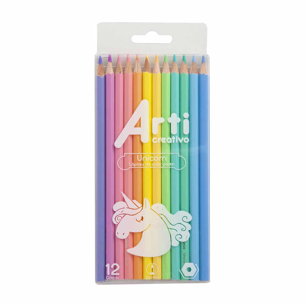 Colores ARTI CREATIVO Unicorn Pastel Caja 12un - Promart