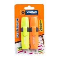 Resaltador VINIFAN Easy Brillant 46 Naranja + Amarillo Blister 2un