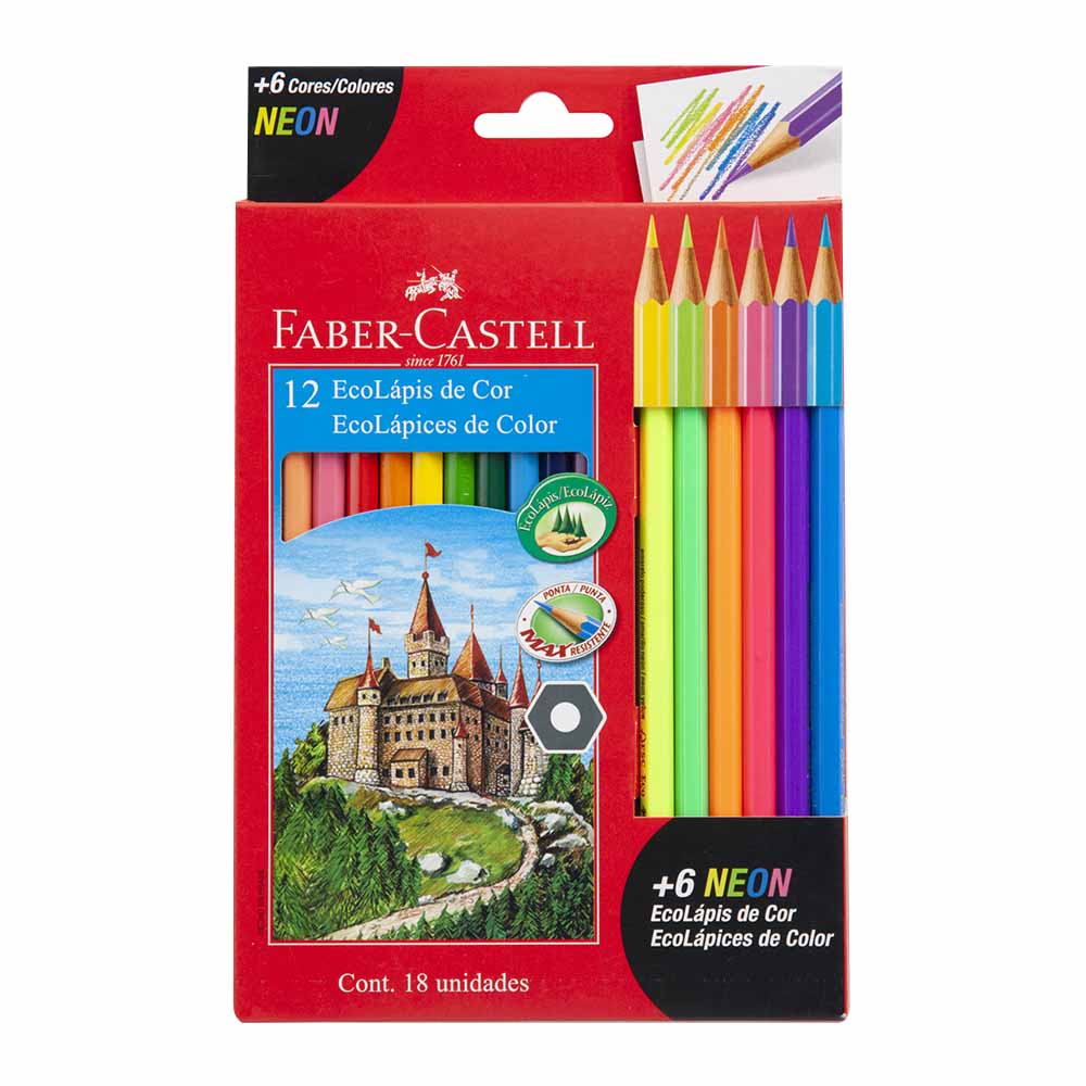 Colores FABER-CASTELL EcoLapices Caja 18un - Promart