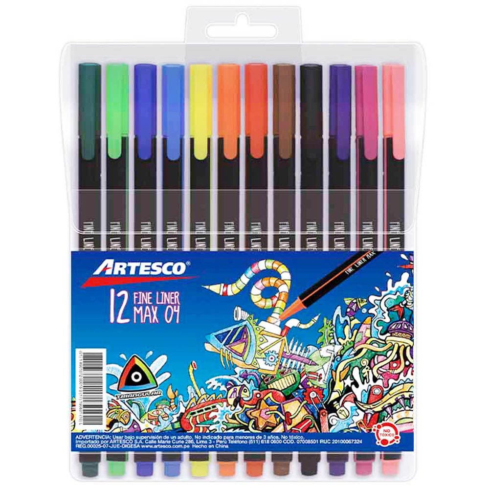 Fine Liner ARTESCO Triangulares Estuche 12un