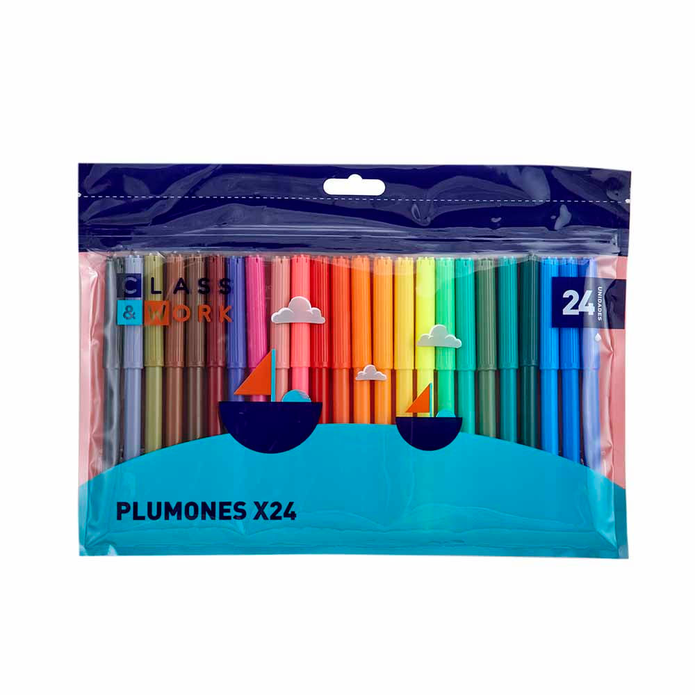 Plumones CLASS & WORK Estuche 24un