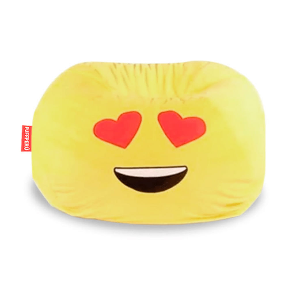 Puff Emoji PuffPerú Enamorado Mediano Amarillo Promart
