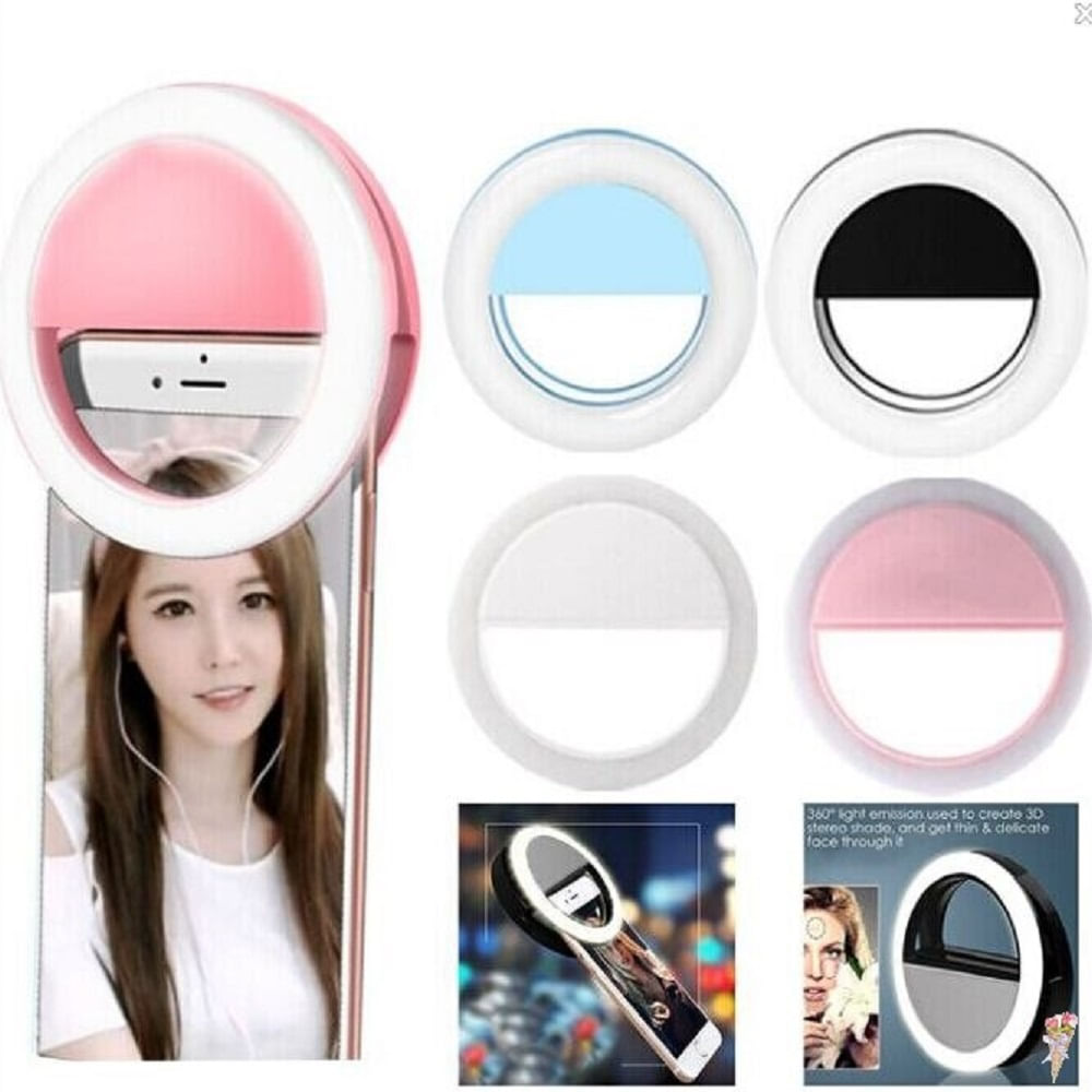 Aro LED Selfie para móvil en color rosa - Prendeluz