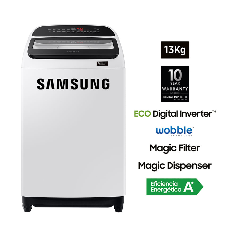 Lavadora Samsung Wa13r5260bw Pe 13kg Promart