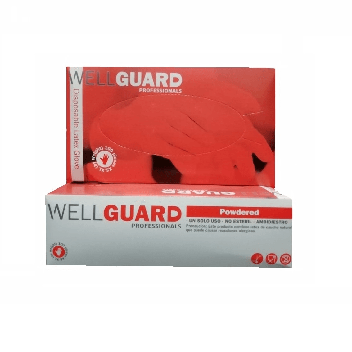 Caja de guantes de látex