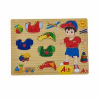 Juego Didácticos ARTI CREATIVO Dress Up Boy Madera