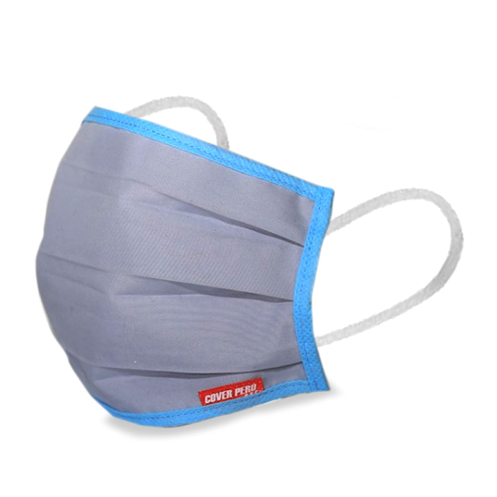 Mascarilla Nylon Polialgodón 19x14cm Plata 10unid Cover Perú