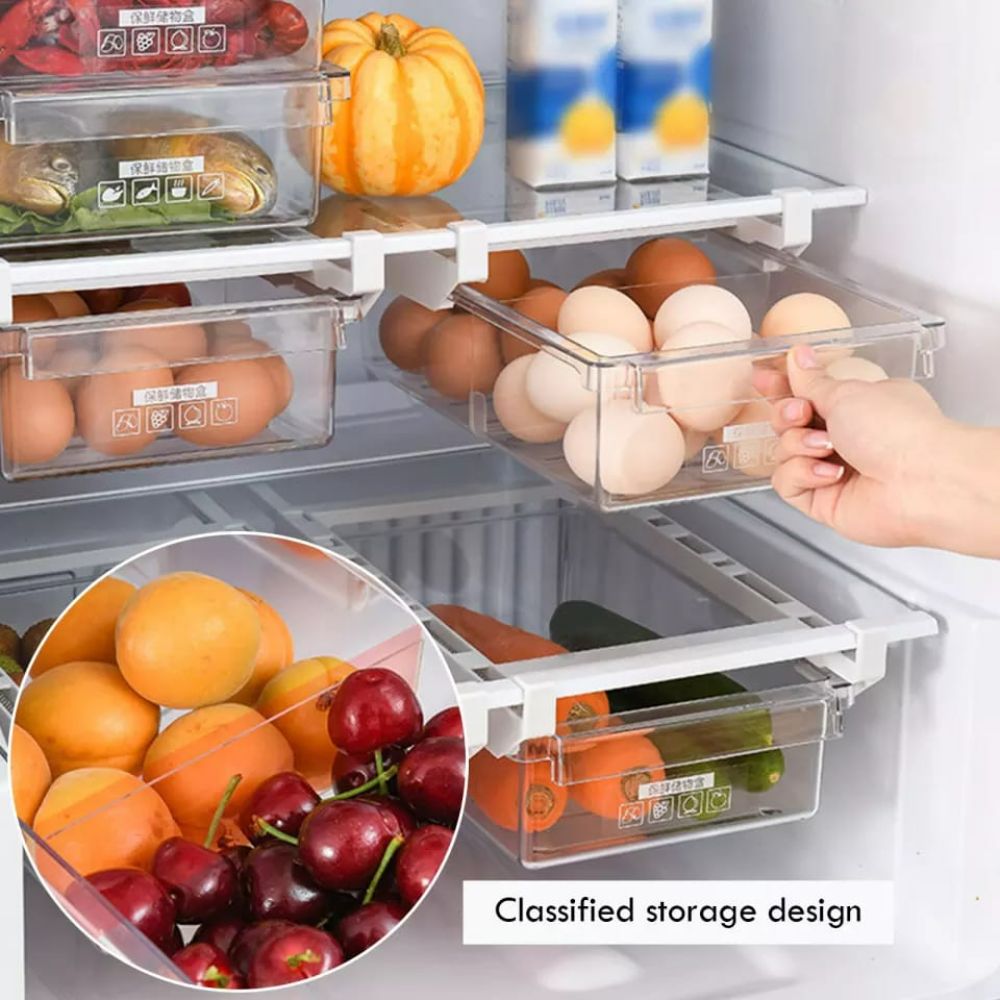 Organizador de Refrigerador con Cajón Ahorra Espacio Modelo Ajustable con  División Extraíble - Promart