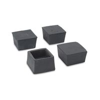 Regatón Cuadrado Externo 1' Negro de Caucho