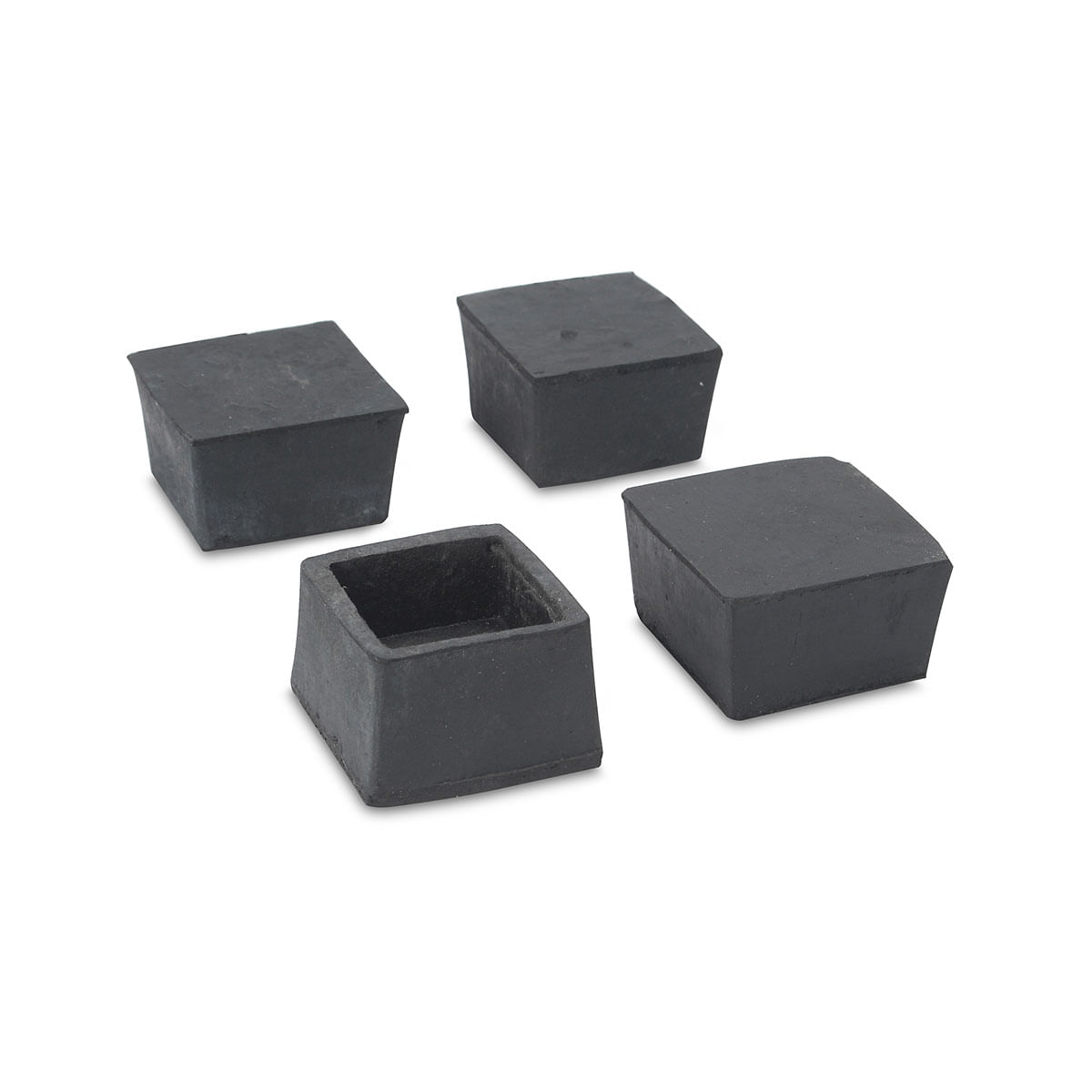 Regatón Cuadrado Externo 1' Negro de Caucho