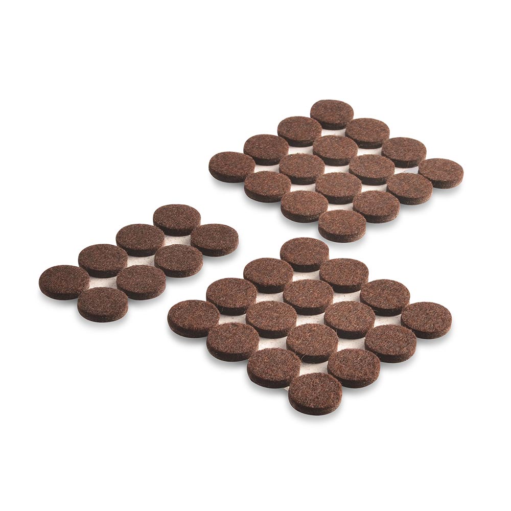 Felpa Adhesiva Circular 3/4' Algodón Zender Marrón Juego de 20 Unidades