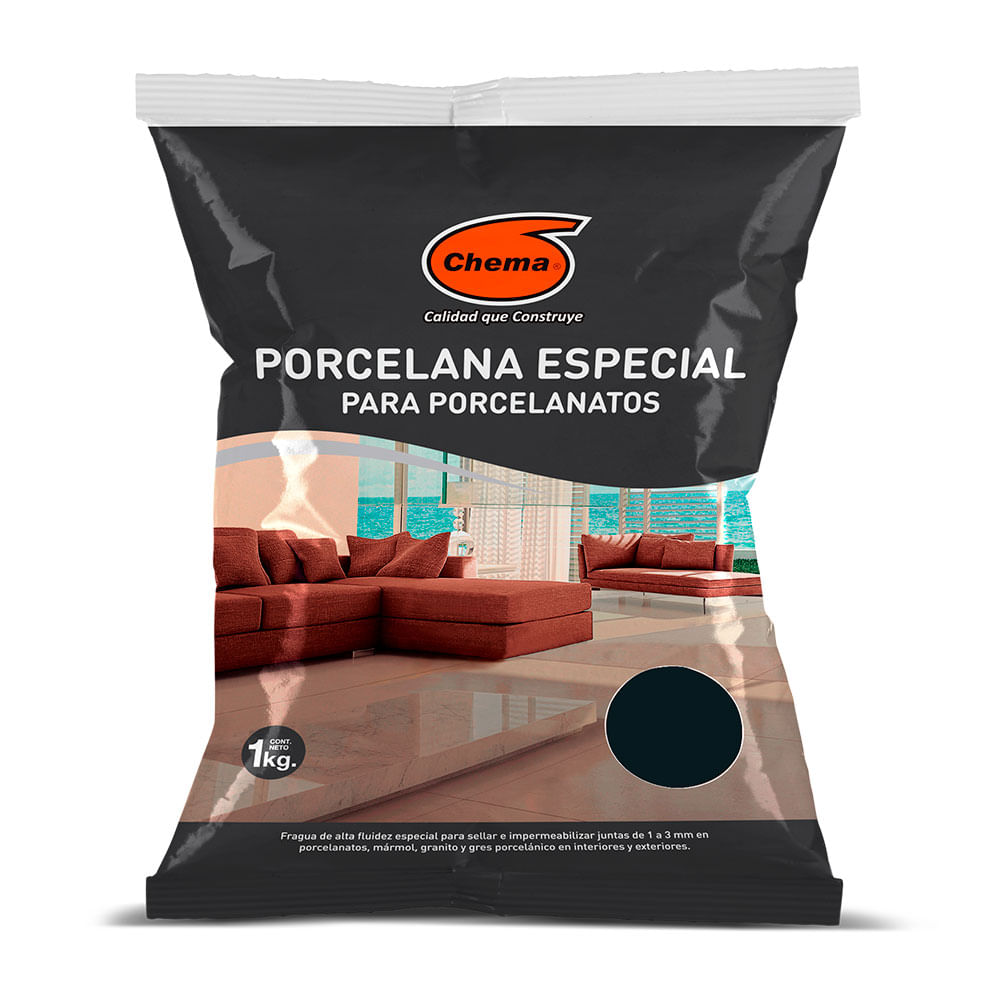 Fragua Porcelanato Black 1 kg. Chema