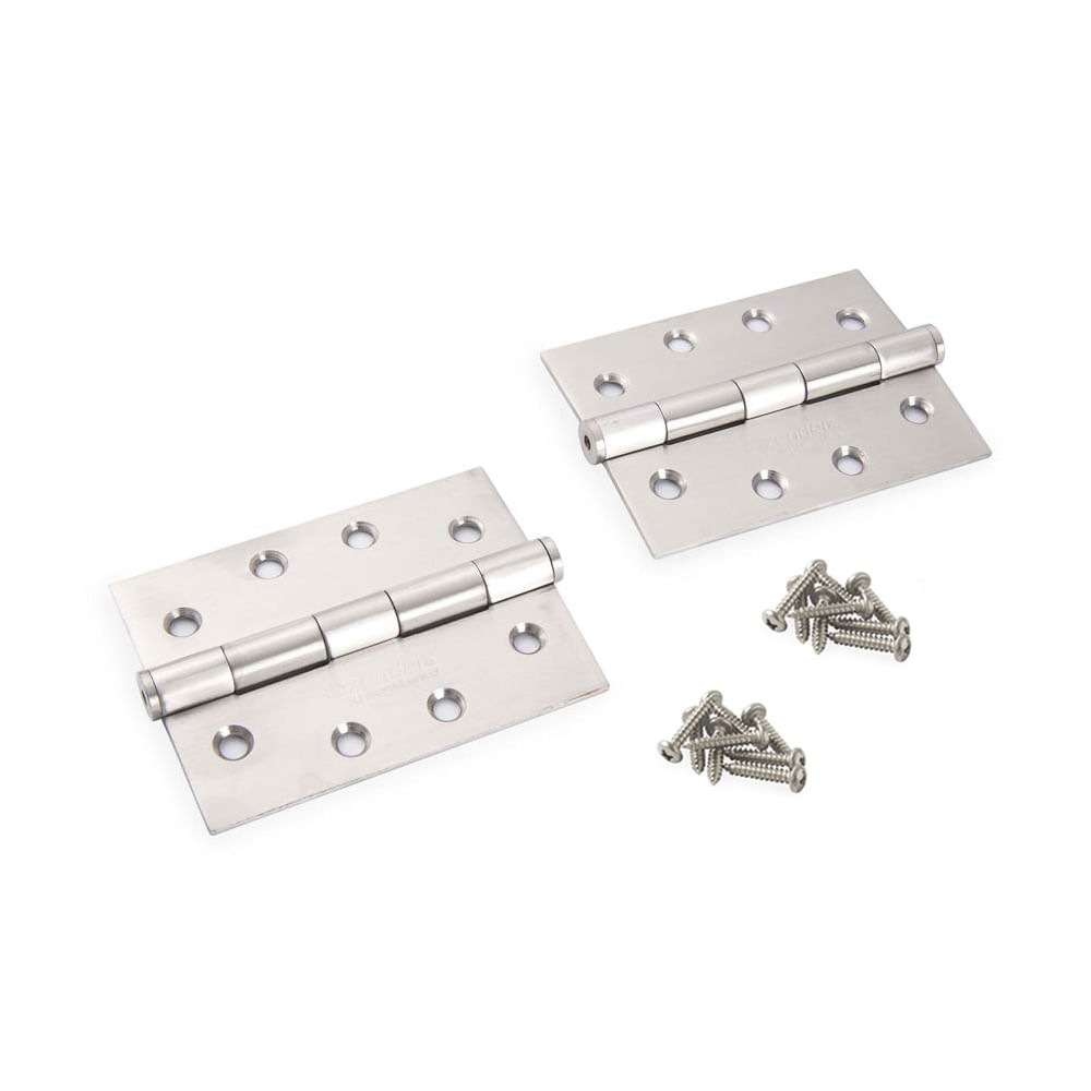Bisagra Acero Inoxidable 4""x3"" x 2.5mm x2 unidades Zender