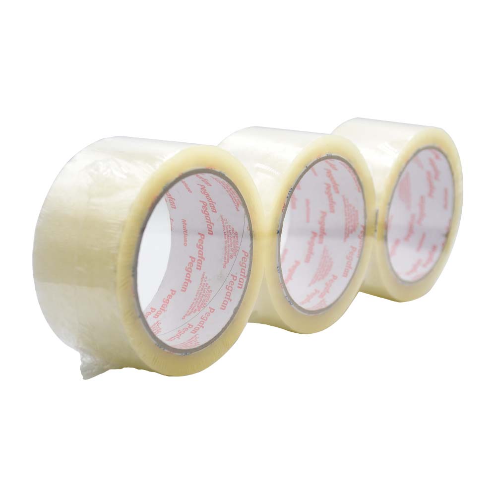Cinta de Embalaje Transparente x 3 unids Pegafan