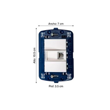 BTicino KA4802KW Vivir Ahora | Placa 2 Módulos Blanco