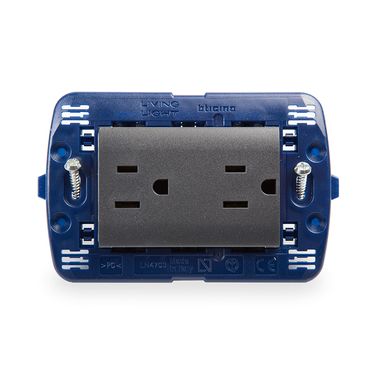 Base De Corriente Mosaic - 2P+T - 2 Módulos - USB C - Con Soporte - Blanco | 077271L | 3414971637719
