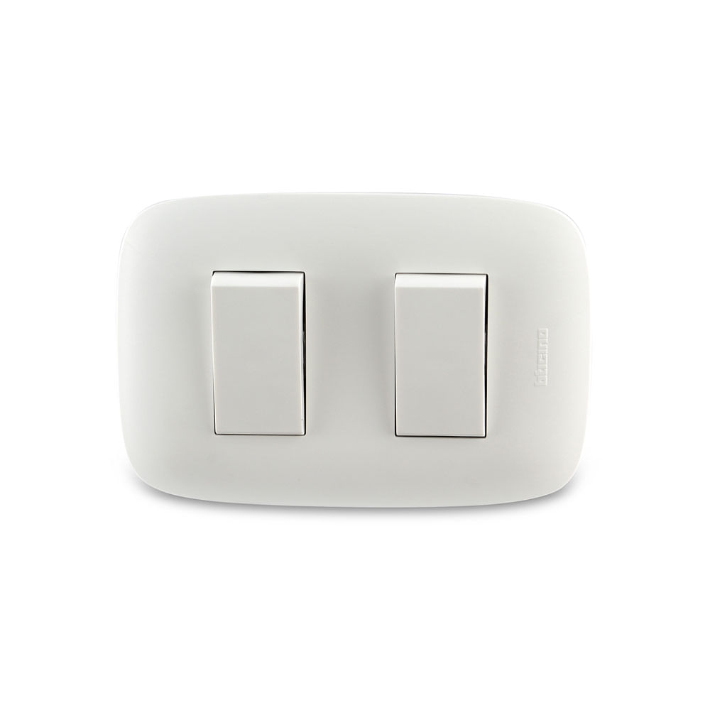 Interruptor Inteligente WiFi Simple 2 Botones Blanco Neutro - Promart
