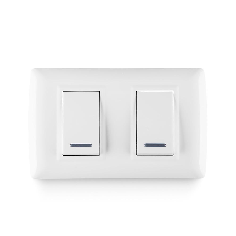 2 interruptores de luz eléctrica, interruptor de luz doble, interruptor de  luz doble, interruptor de luz de 2 vías, interruptor de luz de pared