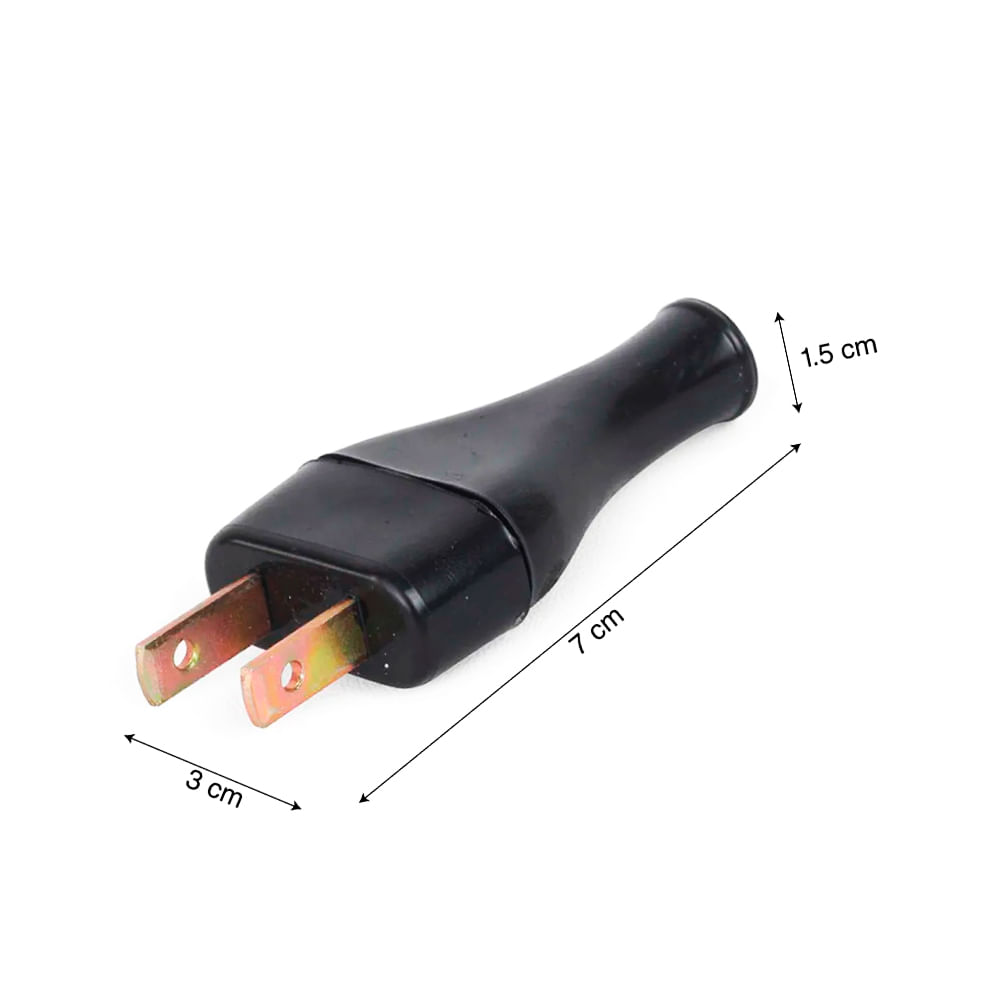Enchufe plano con tapa protectora 10AMP - Promart cabeza enchufe plano