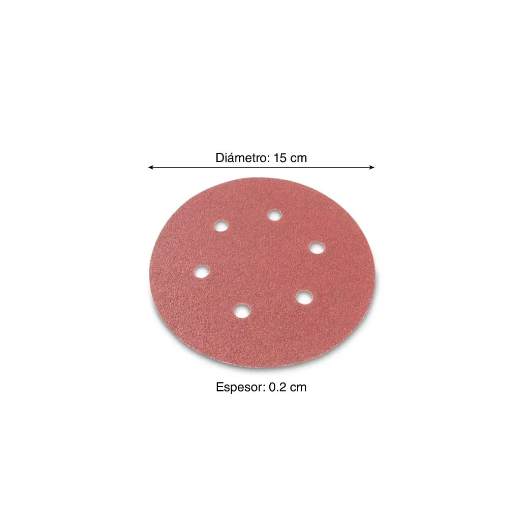 Disco para lijar Velcro Grano 40 x5 unidades - Promart