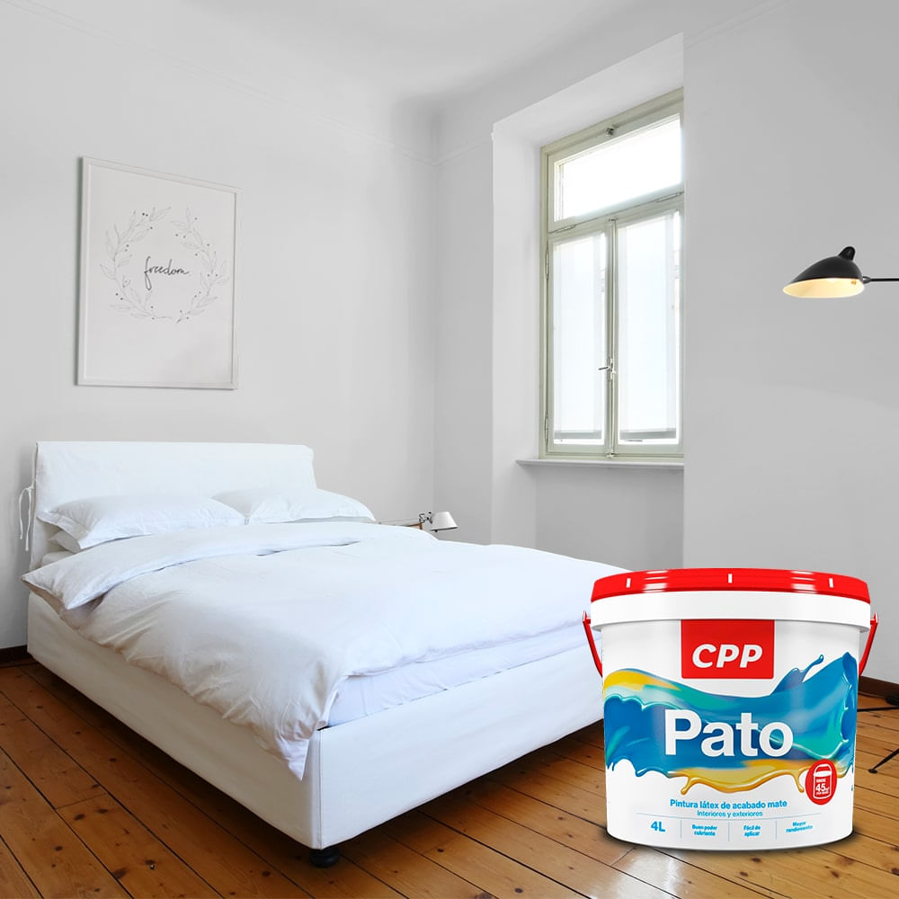 Pintura Látex Pato Gris Claro 4 litros - Promart