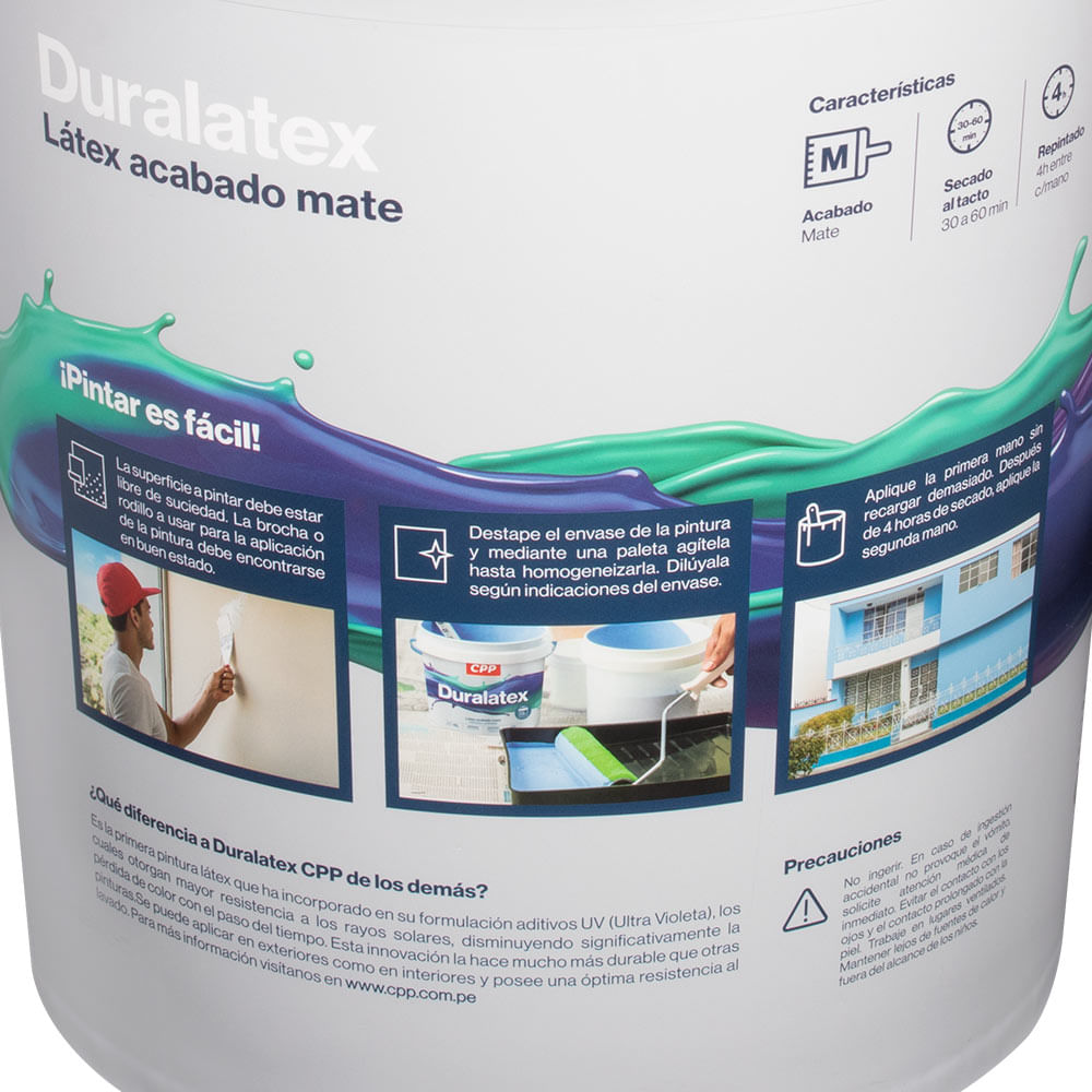 Pintura Látex Duralatex Blanco 20 litros - Promart