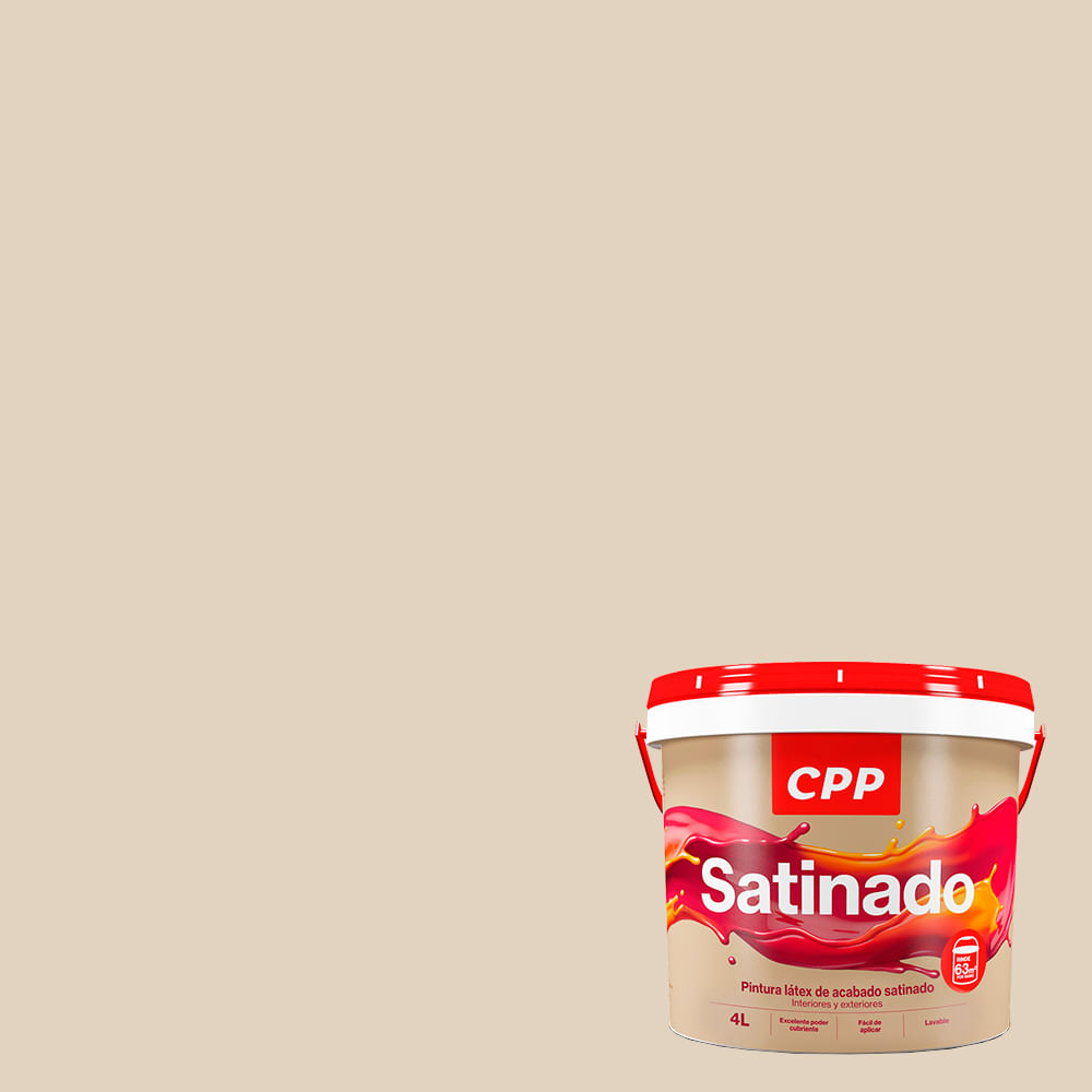 Pintura Látex Premium Acrílica Satinada Blanco Hueso 4 litros - Promart