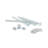 Perno coche + Tuercas + Arandelas 1/4x3 1/2"" x 4 unidades